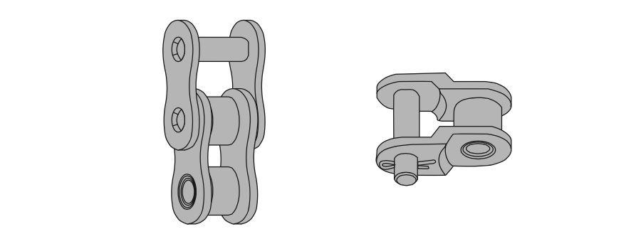 Схема отличий между многорядной и традиционной однорядной (ПР) роликовой цепью